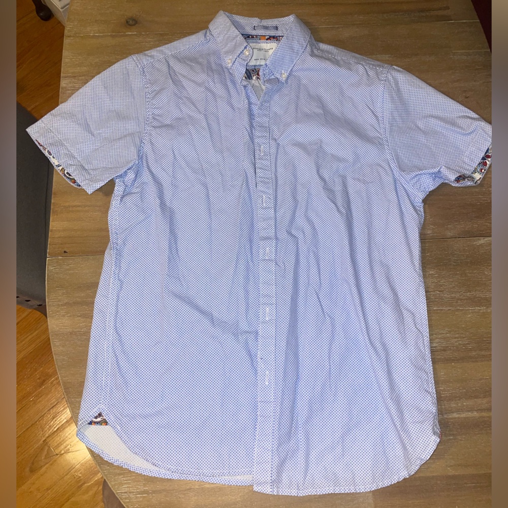 Denim & Flower Light Blue Casual Button Down Shirt